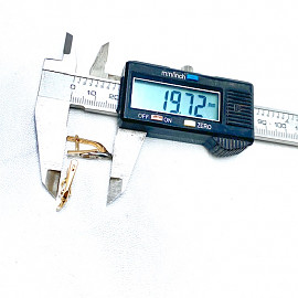 Сережки з золота червоного з білим кольору з жовтими діамантами