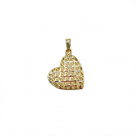 Золотий кулон у жовтому кольорі «Серце» 01-200883433