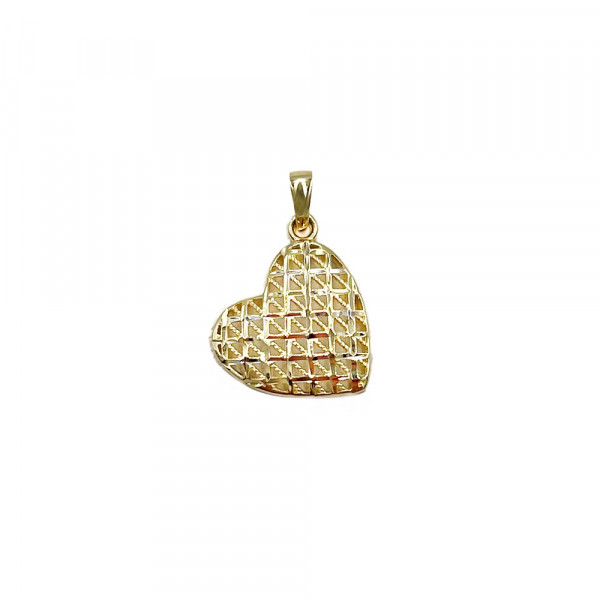 Золотий кулон у жовтому кольорі «Серце»