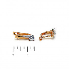 Серьги из золота с цирконом