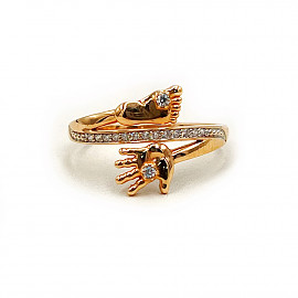 Каблучка з золота з цирконом 01-200174734