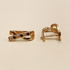 Серьги из золота с цирконом 01-200324534