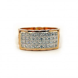 Перстень из золота с цирконом 01-200762034