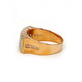 Перстень из золота с цирконом