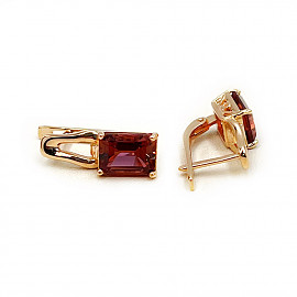 Сережки з золота червоного кольору з цирконом 01-200788434