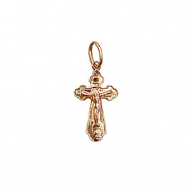 Золотий хрестик у червоному кольорі 01-200850834