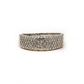 Кольцо из белого золота с цирконом 01-200867434