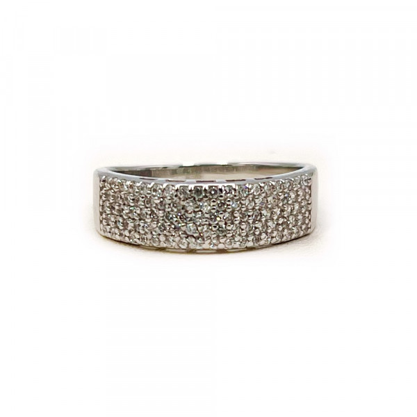 Кольцо из белого золота с цирконом