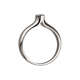 Золотое кольцо в белом цвете с белым бриллиантом