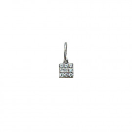 Кулон из золота белого цвета с цирконом 01-200270035