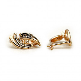 Серьги из золота с цирконом 01-200435435