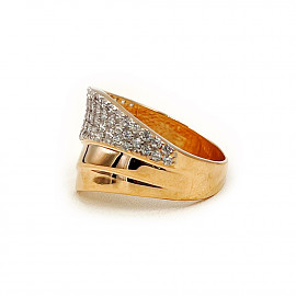 Золотое кольцо с цирконом