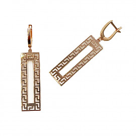 Золотые серьги в красном цвете 01-200768535