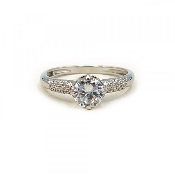 Золота каблучка з цирконом