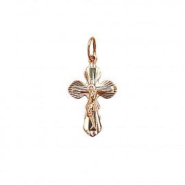 Золотий хрестик червоного з білим кольору 01-200838935