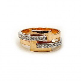 Кольцо из золота с цирконом 01-200889035