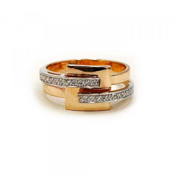 Каблучка з золота з цирконом