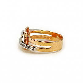 Каблучка з золота з цирконом