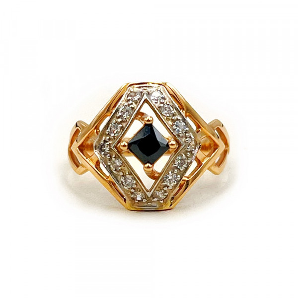 Золотое кольцо с цирконом