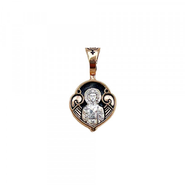 Ладанка из золота красного с белым цвета