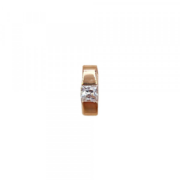 Кулон из золота красного цвета с цирконом