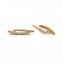 Серьги из золота в красном цвете с цирконом 01-200799836