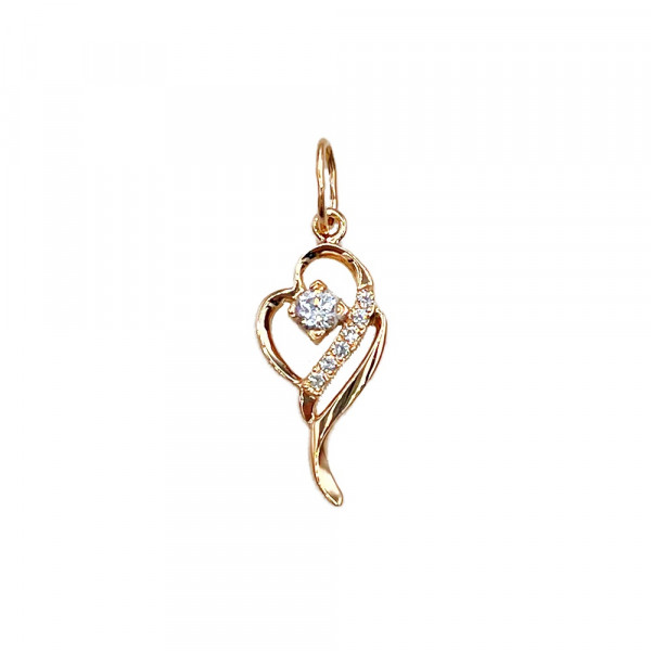Золотий кулон з цирконом