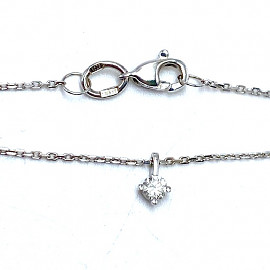 Золотий ланцюг білого кольору з жовтим діамантом