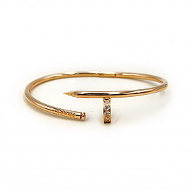 Браслет з золота червоного кольору з цирконом