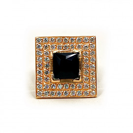 Золота каблучка з цирконом 01-200916136