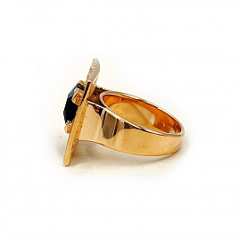 Золота каблучка з цирконом