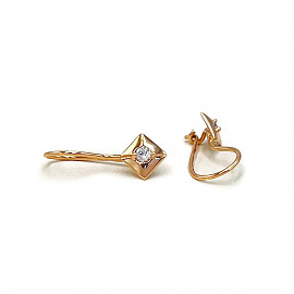 Сережки з золота з цирконом 01-200953736