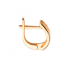 Золоті сережки у червоному кольорі з цирконом