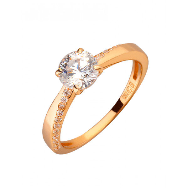 Каблучка з золота з цирконом