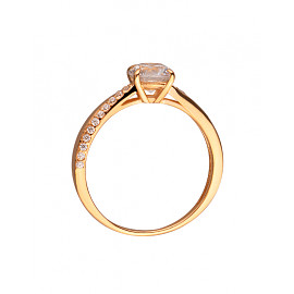 Каблучка з золота з цирконом