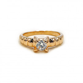 Кольцо из золота с цирконом 01-200768537