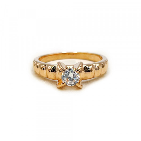 Кольцо из золота с цирконом