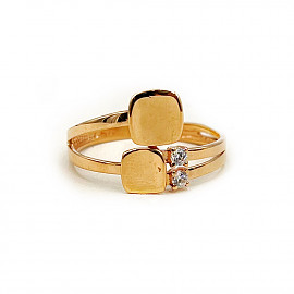 Золота каблучка з цирконом 01-200810737
