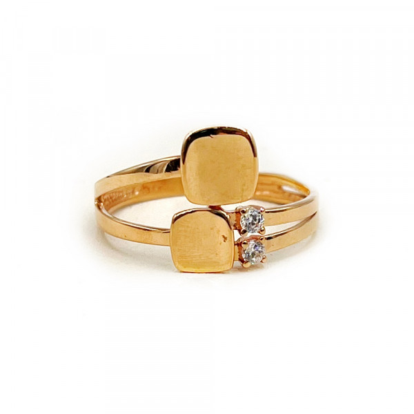 Золота каблучка з цирконом