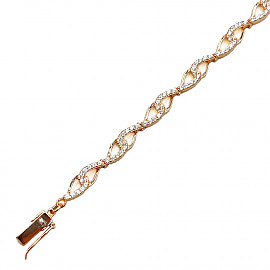 Браслет з золота червоного кольору з цирконом 01-200839037