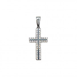 Золотой крестик с цирконом 01-200867437