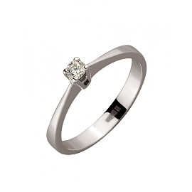Кольцо из белого золота с цирконом 01-200120338
