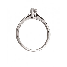 Кольцо из белого золота с цирконом