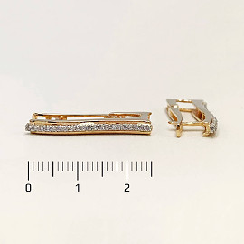 Сережки з золота з цирконом