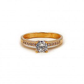 Золота каблучка з цирконом 01-200216738