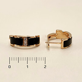 Серьги из золота с цирконом