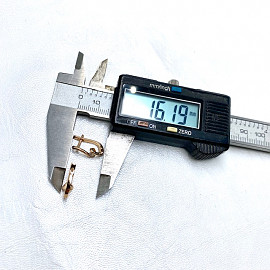 Сережки з золота у червоному кольорі з жовтими діамантами