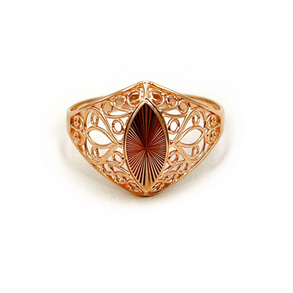 Золота каблучка у червоному кольорі