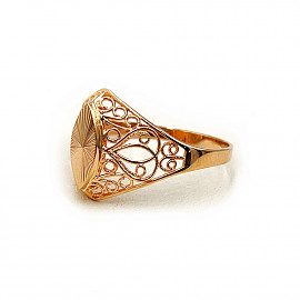 Золота каблучка у червоному кольорі