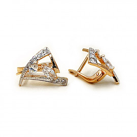 Серьги из золота с цирконом 01-200946638